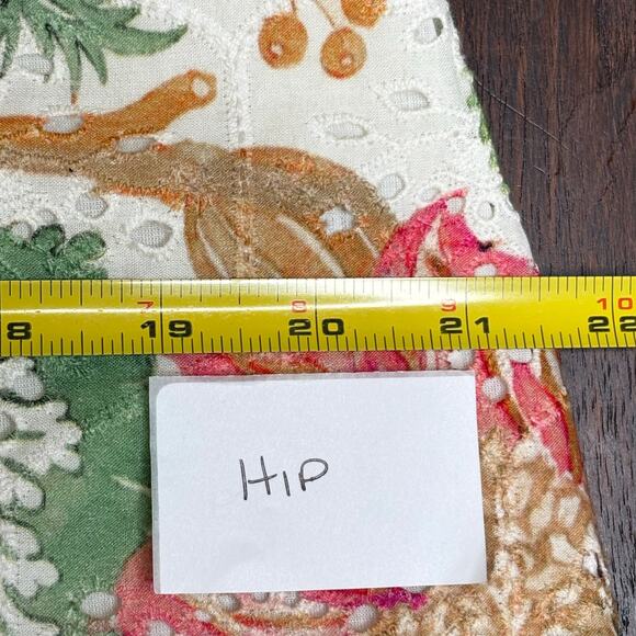 Hemant And Nandita Short Floral Eyelet Scalloped Mini Dress Large - Picture 9 of 10